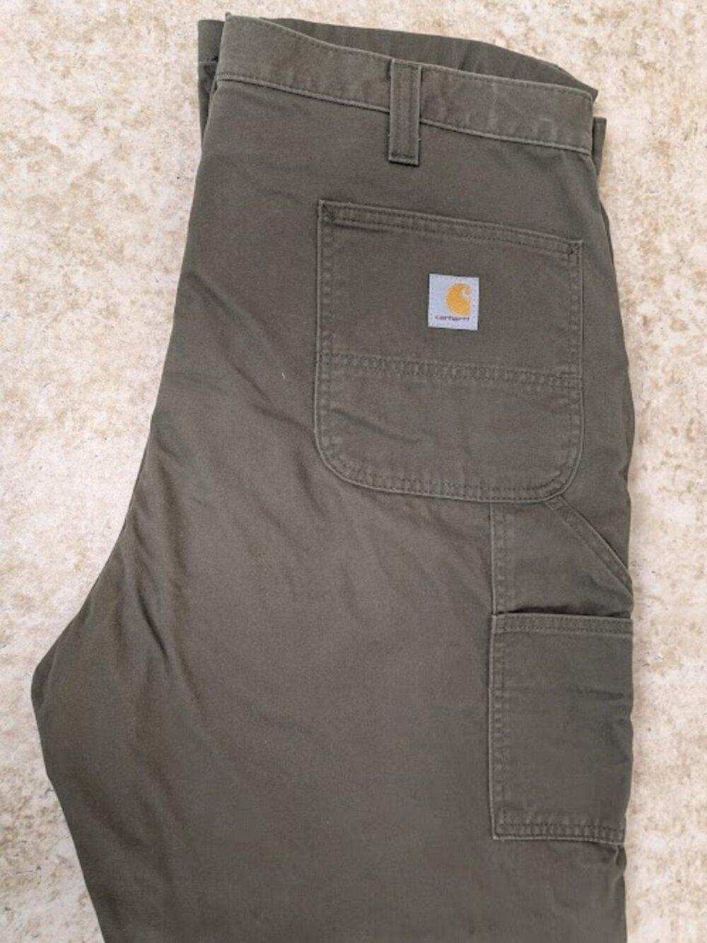 Carhartt Twill Utility Work Pant 40x34, Army Green
